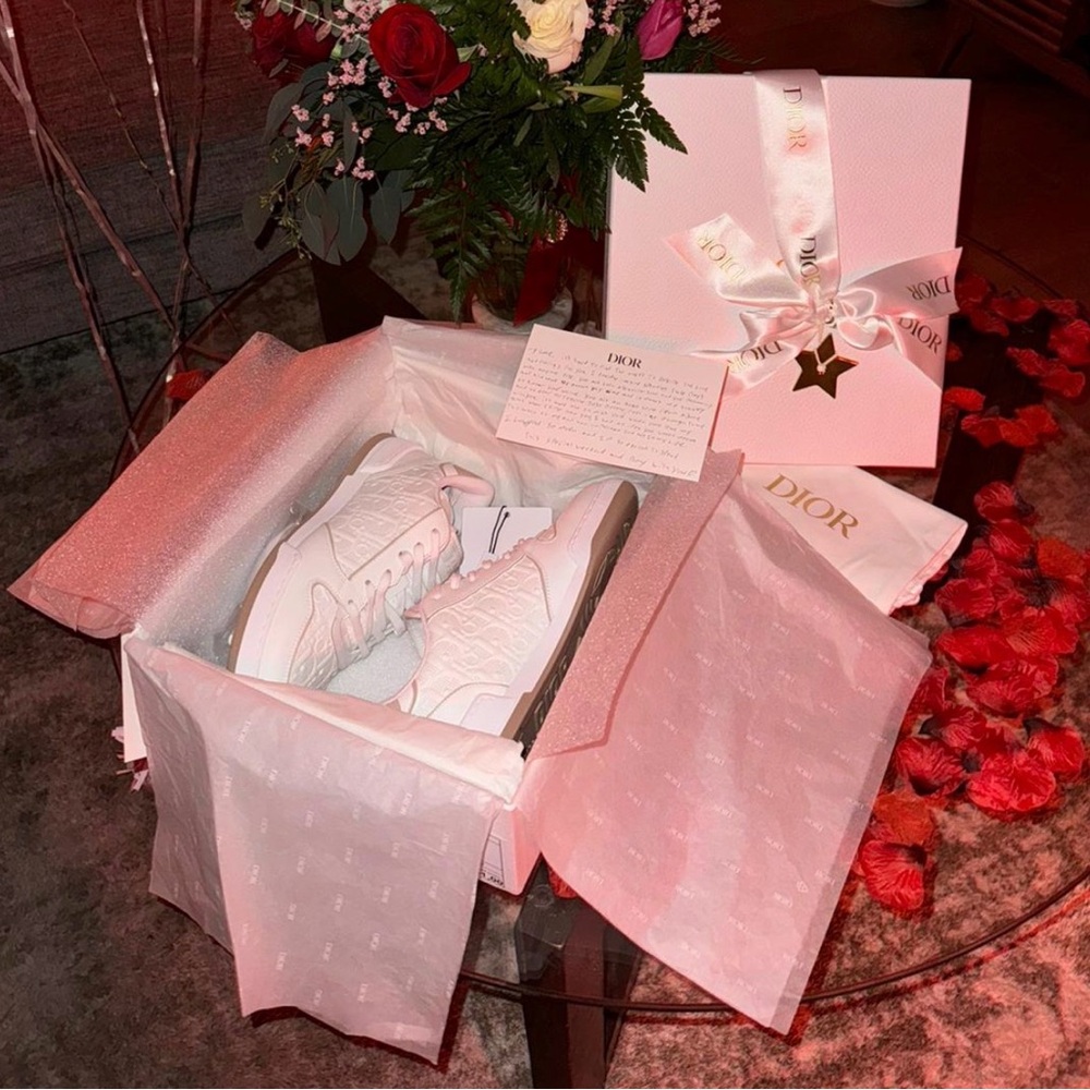 Dior B27 Low Sneakers White & Nude | Size 8 (EU 39) | Box & Bag